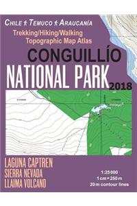 Conguillio National Park Trekking/Hiking/Walking Topographic Map Atlas Chile Temuco Araucania Laguna Captren Sierra Nevada Llaima Volcano 1