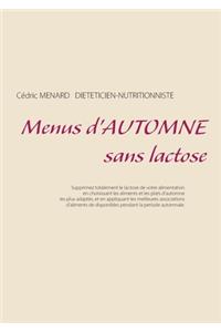 Menus d'automne sans lactose