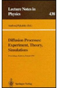 Diffusion Processes: Experiment, Theory, Simulations: Proceedings of the Vth Max Born Symposium Held at Kudowa, Poland, 1 - 4 June 1994