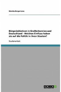 Bürgerinitiativen in Großbritannien und Deutschland - Welchen Einfluss haben sie auf die Politik in ihren Staaten?