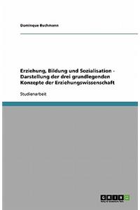 Erziehung, Bildung und Sozialisation - Darstellung der drei grundlegenden Konzepte der Erziehungswissenschaft