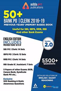 50+ BANK PO / CLERK 2016-19 PREVIOUS YEARS