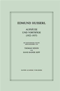 Aufsätze Und Vorträge (1922-1937)