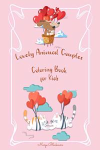 Lovely Animal Couples Coloring Book For Kids