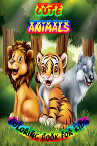 Cute Animals Coloring Book for Kids