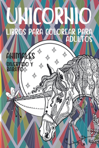 Libros para colorear para adultos - Divertido y barato - Animales - Unicornio