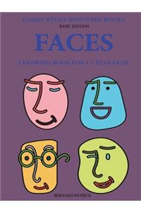 Coloring Book for 4-5 Year Olds (Faces)