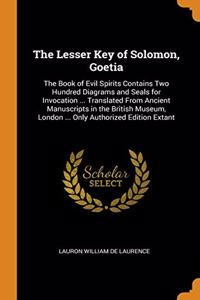 The Lesser Key of Solomon, Goetia