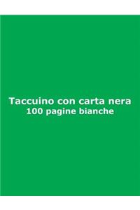 Taccuino con carta nera - 100 pagine bianche