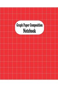 Graph Paper Composition Notebook: Red Graph Paper Journal Math Notebook For Teens Boys Girls Students Teachers Adults Kids Quad Rule 4x4 Grid 8x10 110 White Pages