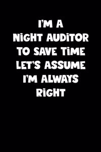 Night Auditor Notebook - Night Auditor Diary - Night Auditor Journal - Funny Gift for Night Auditor
