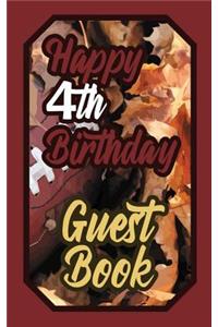 Happy 4th Birthday Guest Book