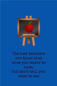 The Best Teachers Are Those That Show You Where to Look, But Don't Tell You What to See