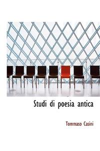 Studi Di Poesia Antica