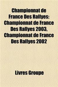 Championnat de France Des Rallyes