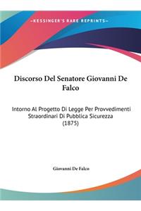 Discorso del Senatore Giovanni de Falco