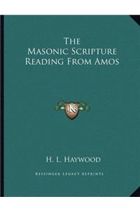 The Masonic Scripture Reading from Amos