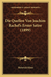 Quellen Von Joachim Rachel's Erster Satire (1899)