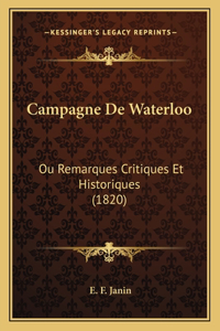 Campagne De Waterloo