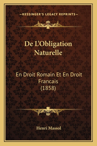 De L'Obligation Naturelle