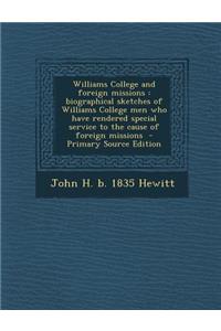 Williams College and Foreign Missions