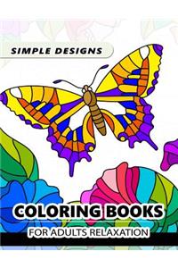 Simple Design Coloring books for adults relaxation