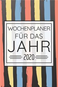 Wochenplaner für das Jahr 2020