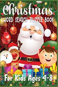 Christmas word search puzzle book for Kids ages 4-8