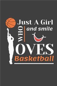 just a girl who loves basketball. composition notebook college ruled Blank Lined Journal