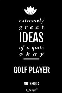 Notebook for Golf Players / Golf Player: awesome handy Note Book [120 blank lined ruled pages]