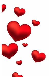 Valentine's red Hearts Creative blank Journal
