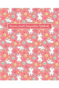 Unicorn Hearts Composition Notebook