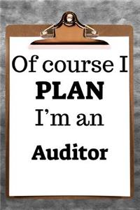 Of Course I Plan I'm an Auditor