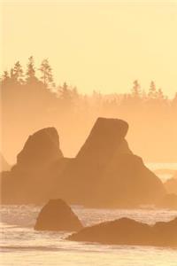 Journal Misty Foggy Sunrise Beach Ocean Shoreline