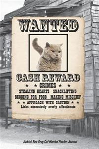 Selkirk Rex Gray Cat Wanted Poster Journal