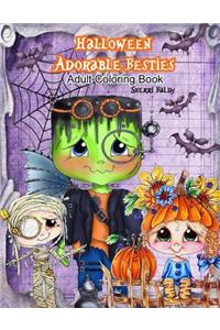 Halloween Adorable Besties Adult Coloring Book