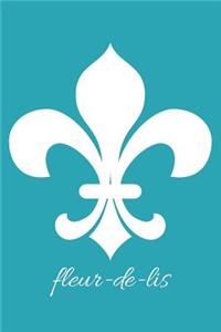 fleur-de-lis - Robin's Egg Blue Blank Notebook