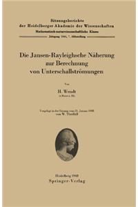 Die Jansen-Rayleighsche Naherung Zur Berechnung Von Unterschallstromungen