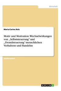Motiv und Motivation. Wechselwirkungen von, Selbststeuerung'' und, Fremdsteuerung'' menschlichen Verhaltens und Handelns