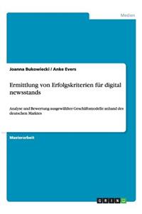 Ermittlung von Erfolgskriterien für digital newsstands