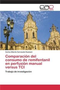 Comparación del consumo de remifentanil en perfusión manual versus TCI