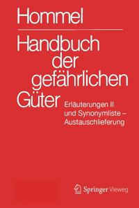 Handbuch Der Gefährlichen Güter. Erläuterungen II. Austauschlieferung, Dezember 2019