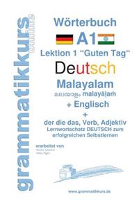 Wörterbuch Deutsch - Malayalam (Indien) - Englisch