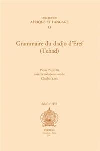 Grammaire du Dadjo D'Eref (Tchad)