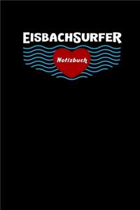 Eisbach Surfer Notizbuch, Reise Tagebuch: Kariert, Planer Mit Extra Packliste Zum Abhaken, 6X9inch (Ca. Din A5), Für Männer, Frauen, Mädchen, Ideales Geschenk