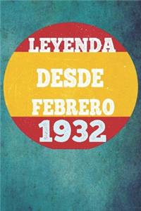 Leyenda Desde Febrero 1932