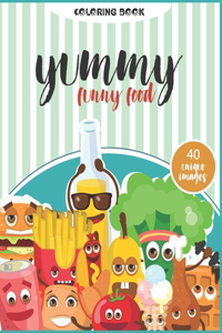 Yummy funny Food Coloring Book