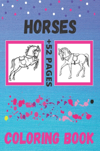 Horses Coloring Book