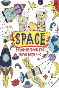 Space Coloring Book For Boys Ages 4-8