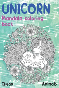 Mandala Coloring Book Cheap - Animals - Unicorn